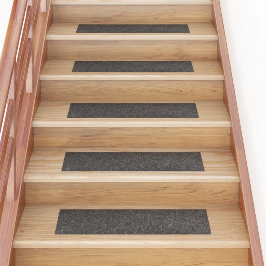 Tapis d'escalier autocollants rectangulaire 15 pcs 76x20 cm