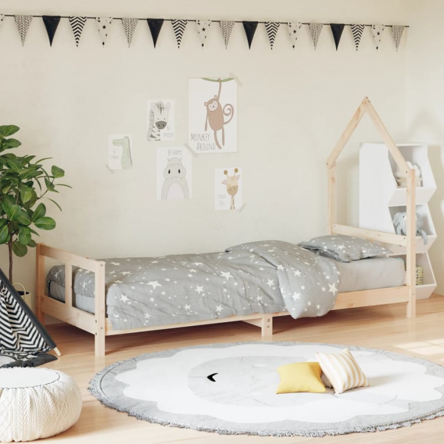 Cadre de lit pour enfants 80x200 cm bois de pin massif