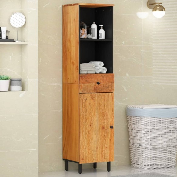 Armoire de salle de bain 38x33x160 cm bois massif d'acacia