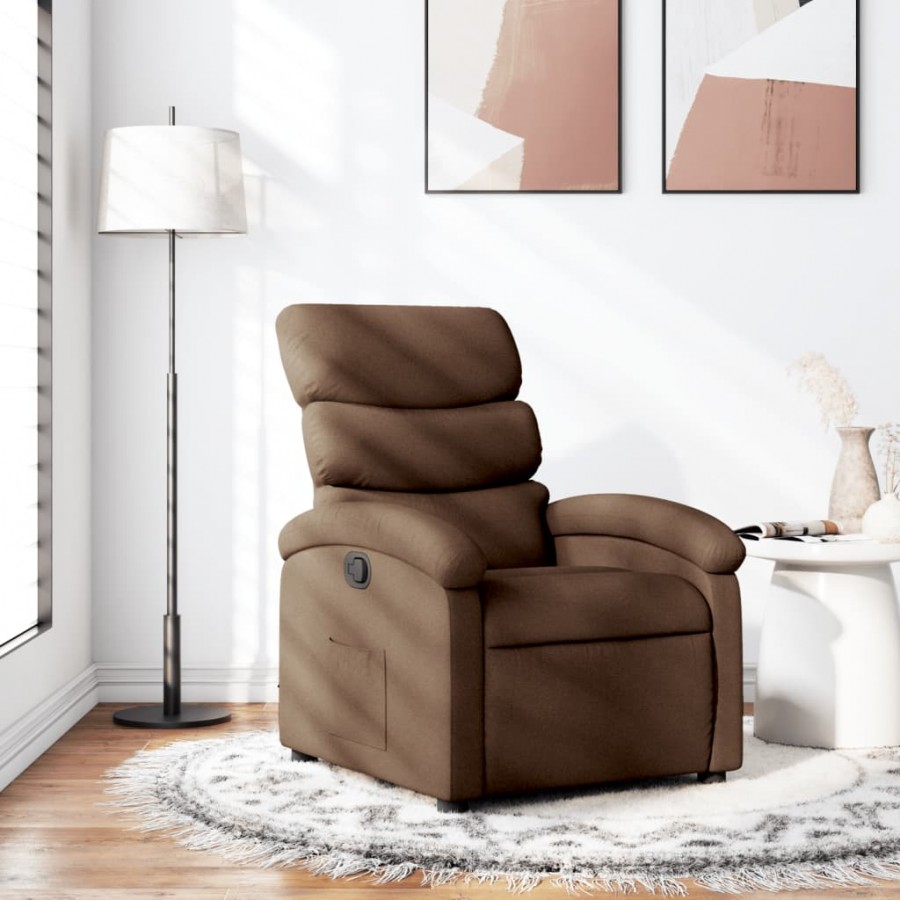 Fauteuil inclinable Marron Tissu