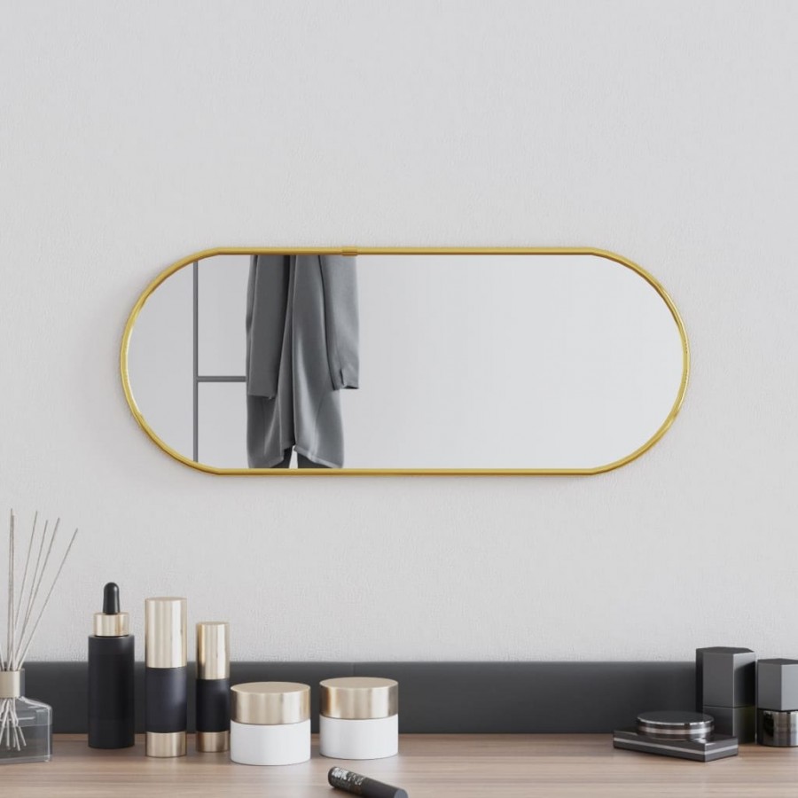 Miroir mural Doré 50x20 cm Ovale