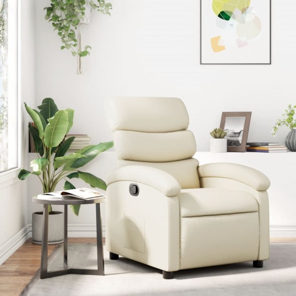 Fauteuil inclinable Crème Similicuir