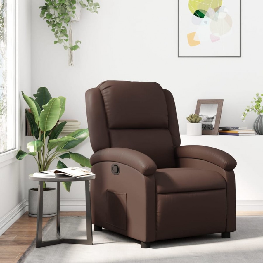 Fauteuil inclinable Marron Similicuir