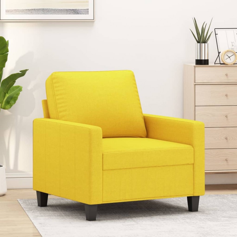 Fauteuil Jaune clair 60 cm Tissu