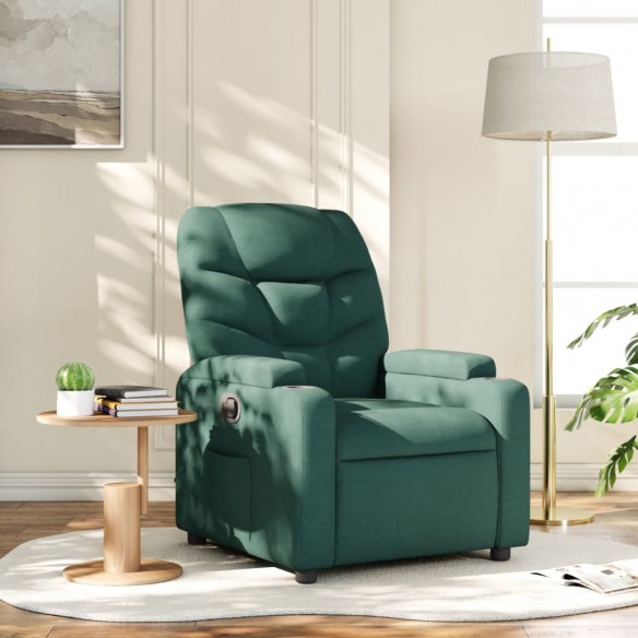 Fauteuil inclinable Vert foncé Tissu