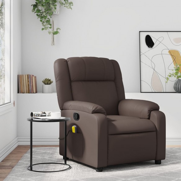 Fauteuil de massage inclinable Marron Similicuir