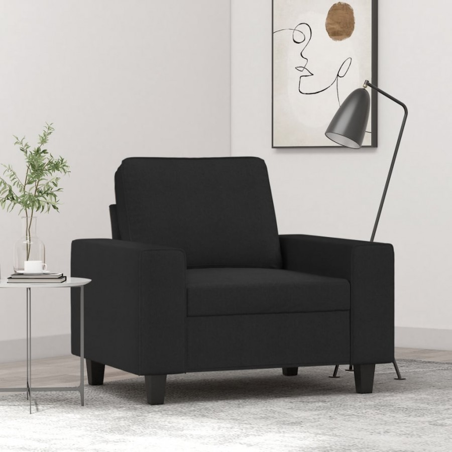 Fauteuil Noir 60 cm Tissu