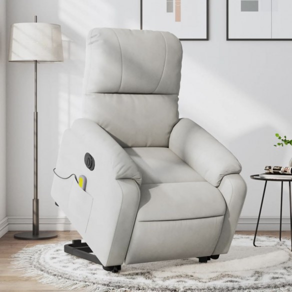 Fauteuil inclinable de massage électrique gris clair