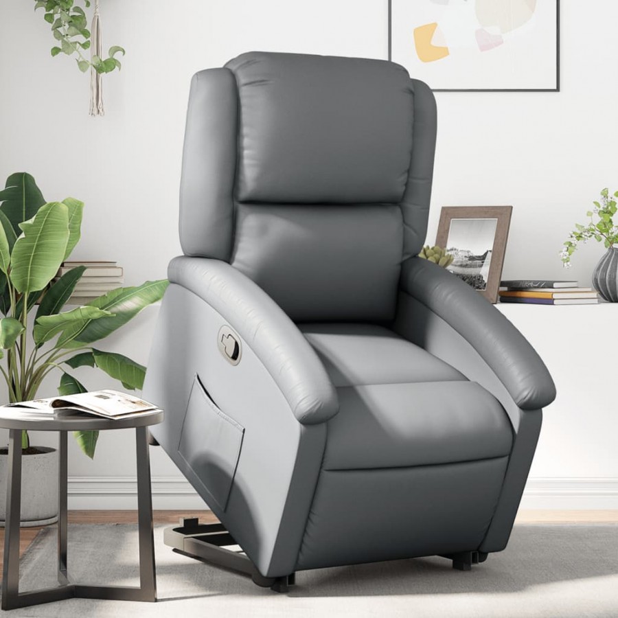 Fauteuil inclinable Gris Similicuir