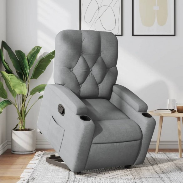 Fauteuil inclinable Gris clair Tissu