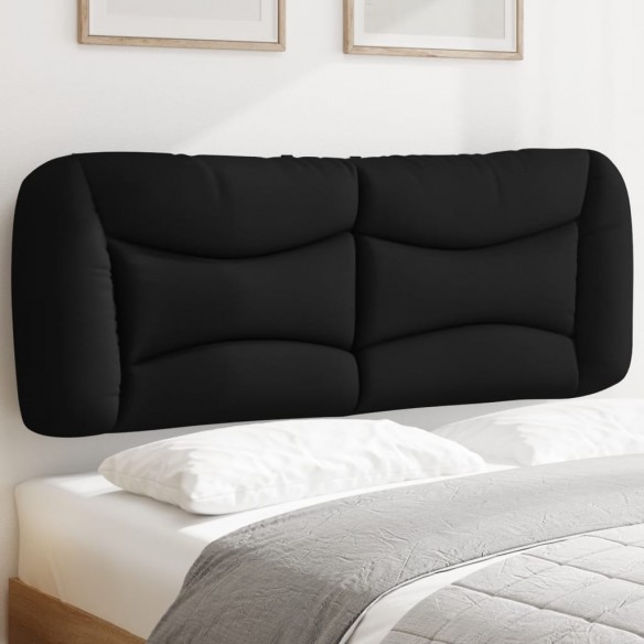 Coussin de tête de lit noir 120 cm tissu