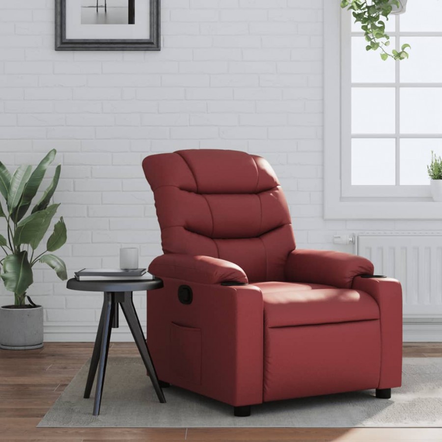 Fauteuil inclinable Rouge bordeaux Similicuir