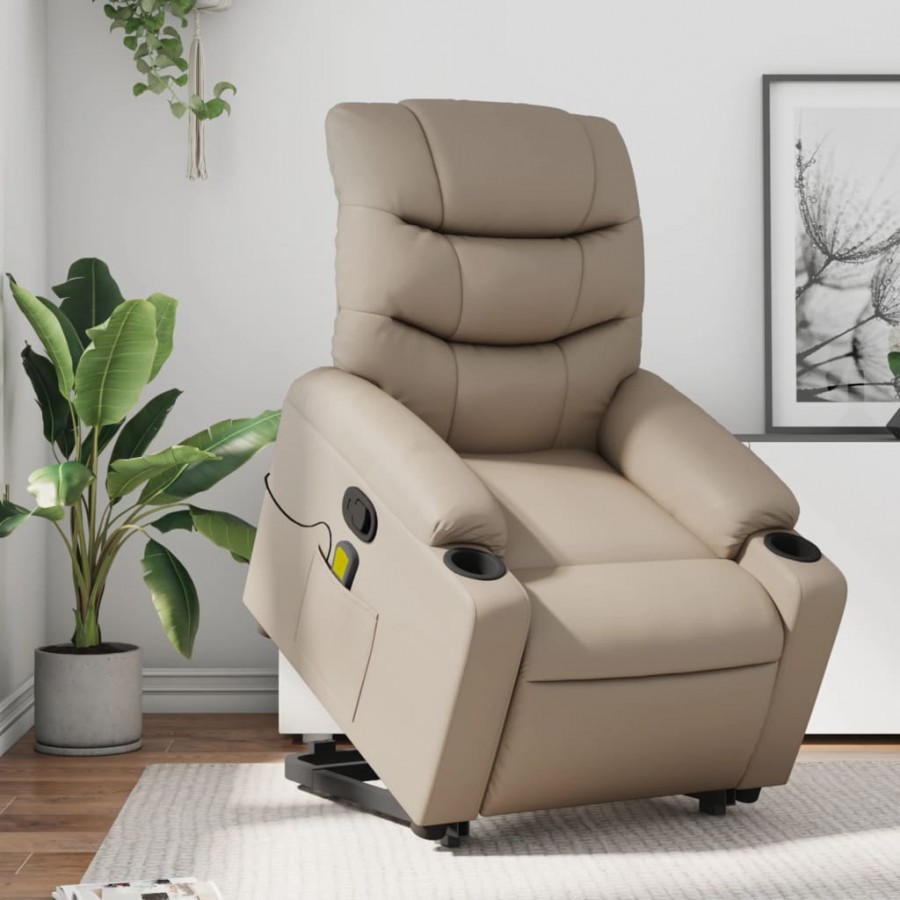 Fauteuil inclinable de massage Cappuccino Similicuir