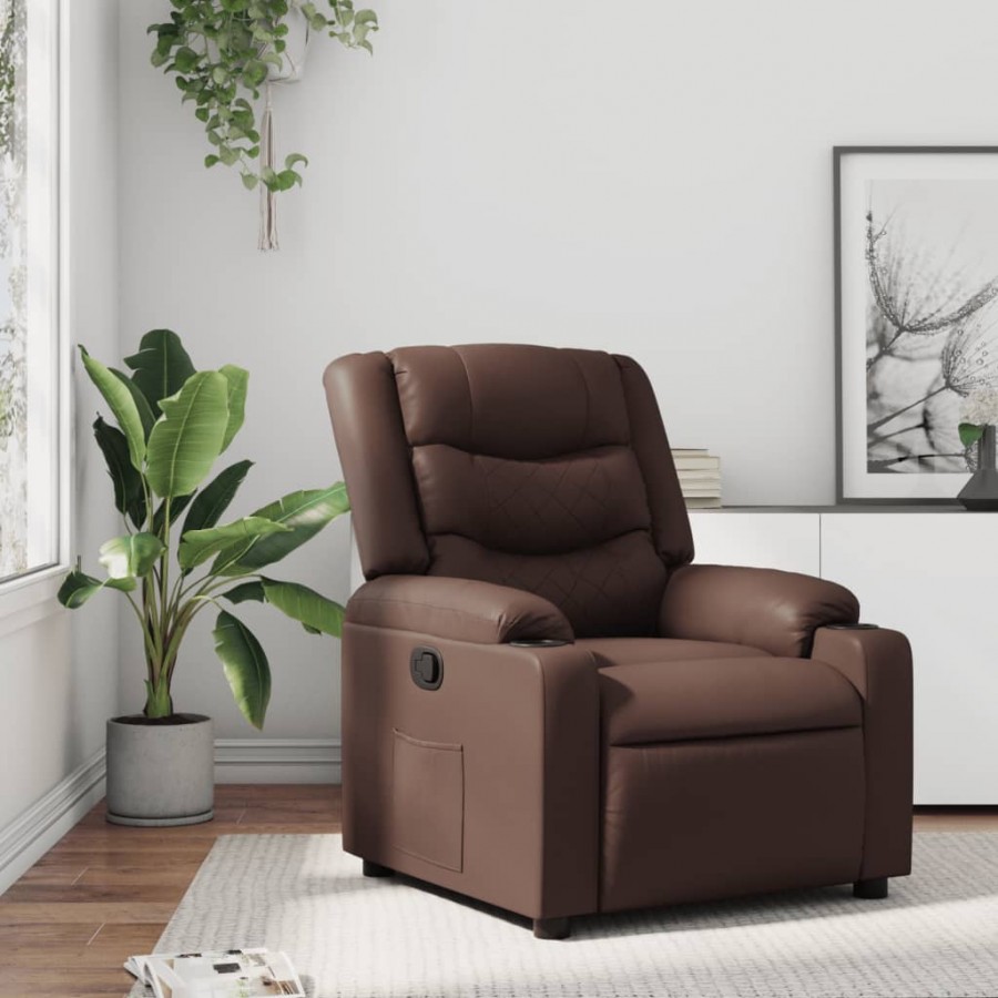 Fauteuil inclinable Marron Similicuir