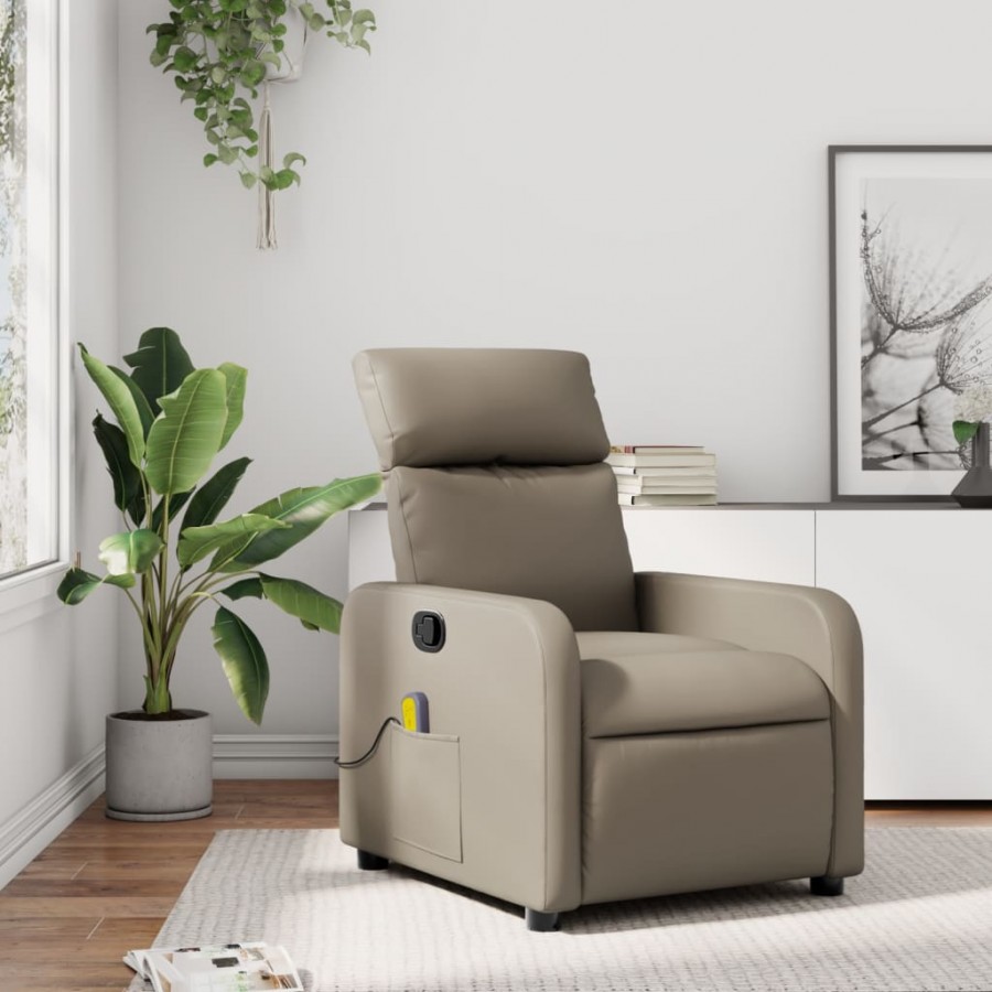 Fauteuil de massage inclinable Cappuccino Similicuir