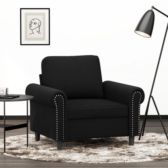 Fauteuil Noir 60 cm Velours