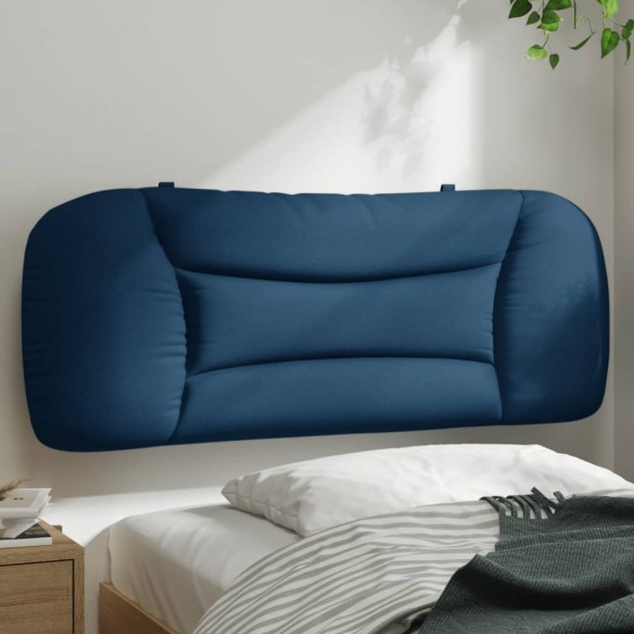 Coussin de tête de lit bleu 100 cm tissu