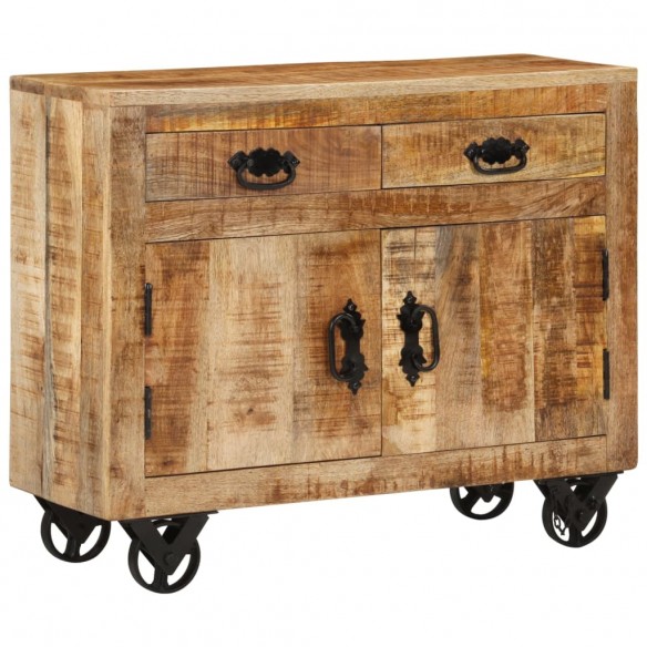 Buffet 80x30x65 cm bois de manguier brut massif