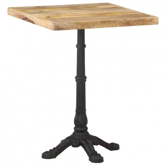 Table de bistro 60x60x77 cm Bois de manguier brut