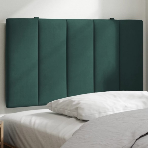 Coussin de tête de lit vert foncé 80 cm velours