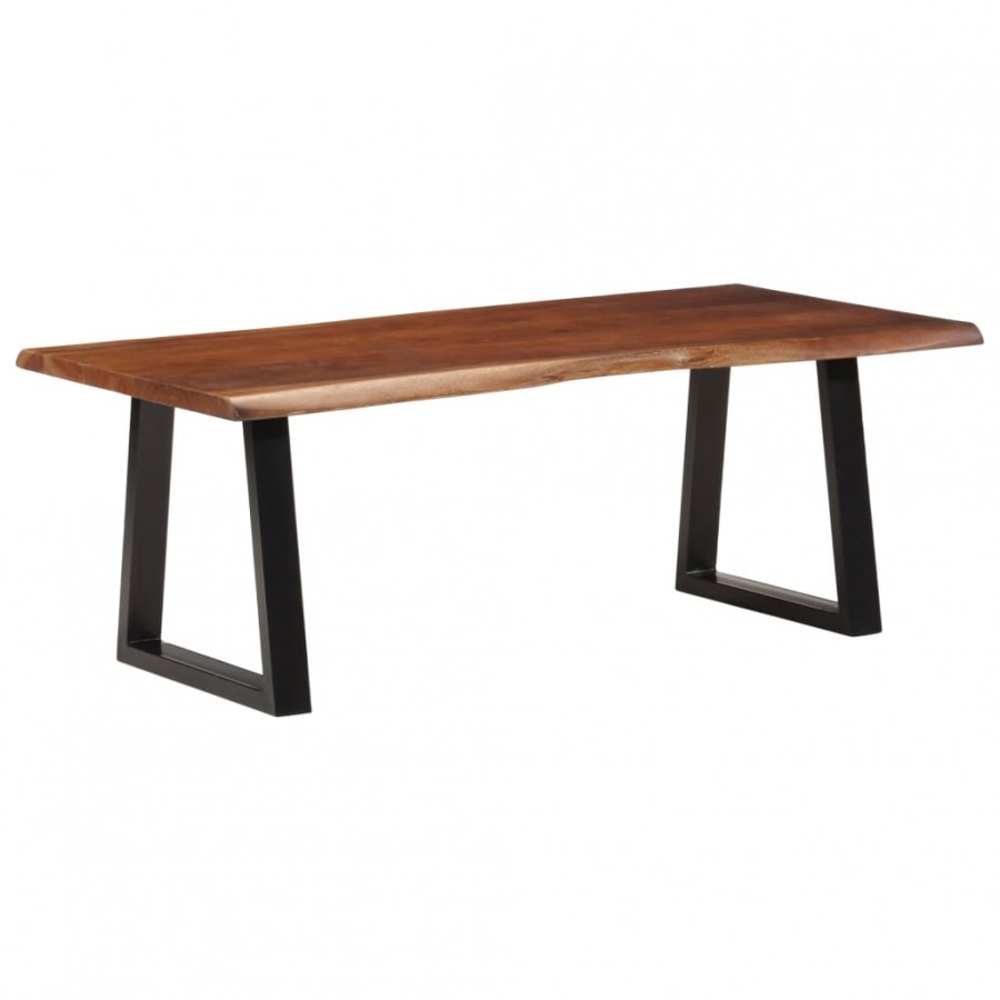 Table basse marron miel 110x55x40 cm bois massif d'acacia