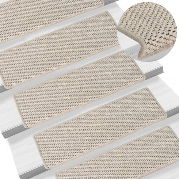 Tapis d'escalier autocollants 15 pcs 65x21x4 cm Argenté