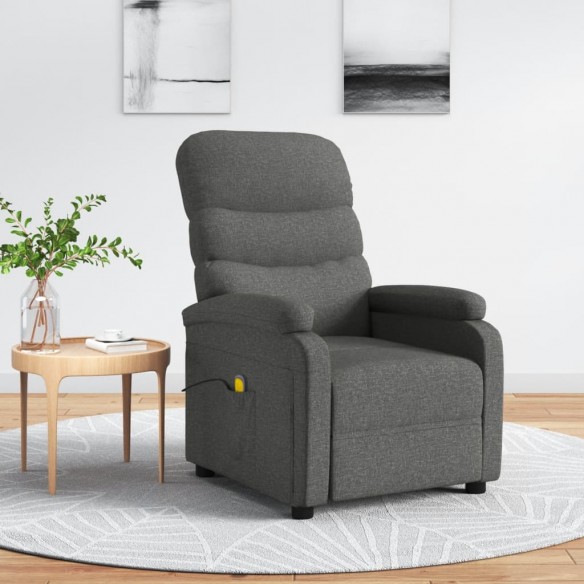 Fauteuil de massage Gris foncé Tissu