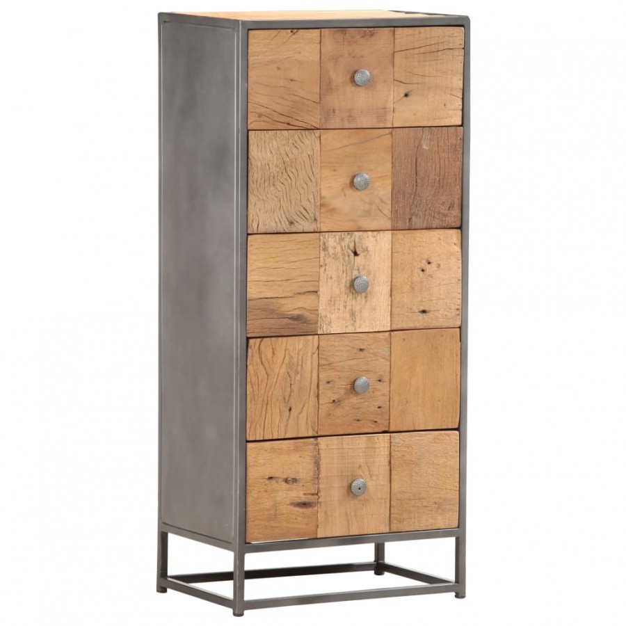 Armoire à tiroirs 45 x 30 x 100 cm Bois de récupération massif