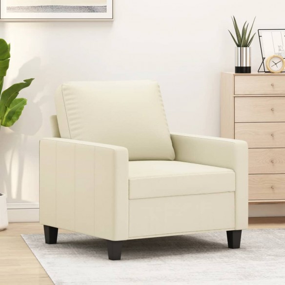 Fauteuil Crème 60 cm Similicuir