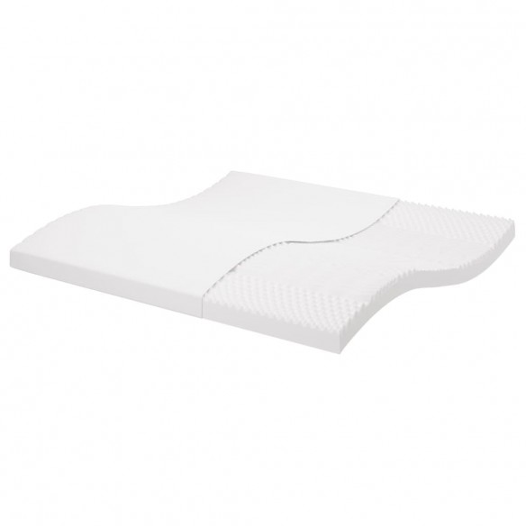 Matelas en mousse blanc 200x200 cm 7 zones dureté 20 ILD