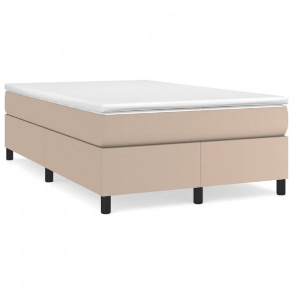 Cadre de lit matelas cappuccino 120x190cm similicuir