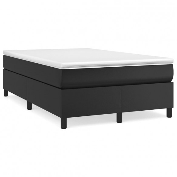 Cadre de lit avec matelas noir 120x190 cm similicuir