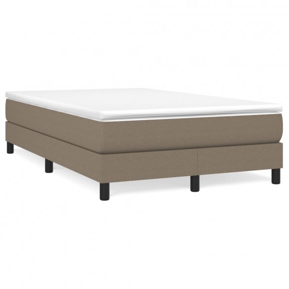 Cadre de lit avec matelas taupe 120x190 cm tissu