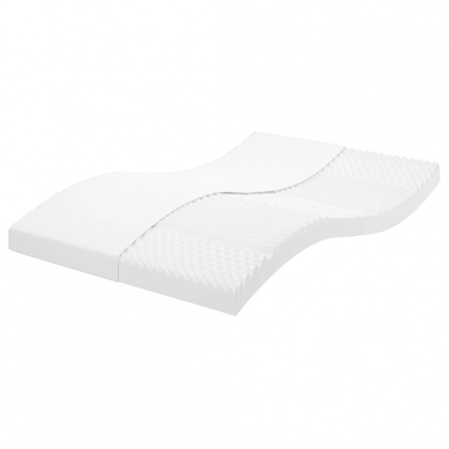 Matelas en mousse blanc 140x190 cm 7 zones dureté 20 ILD