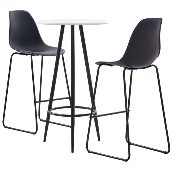 Ensemble de bar 3 pcs Plastique Noir