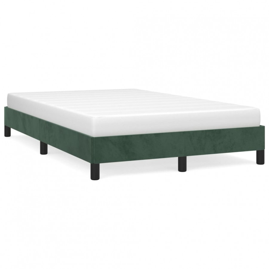 Cadre de lit vert foncé 120x190 cm velours