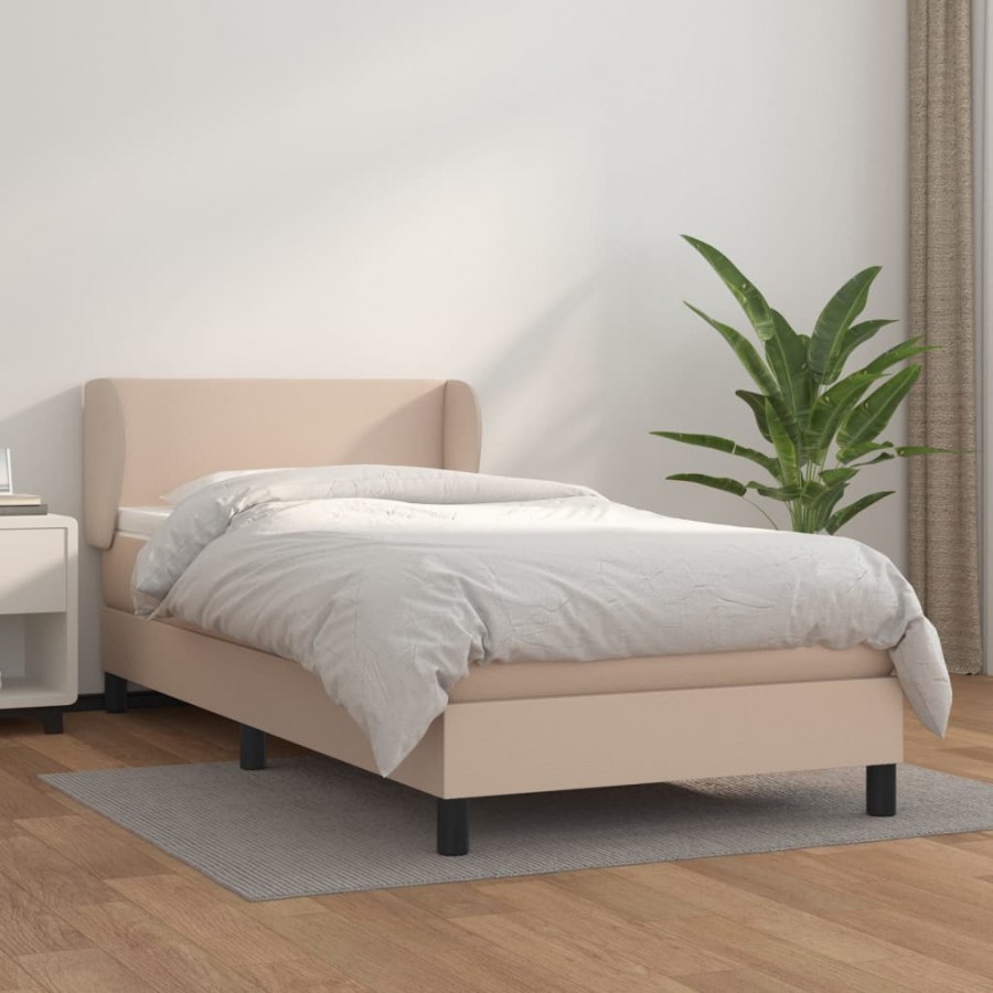 Cadre de lit avec matelas Cappuccino 80x200 cm