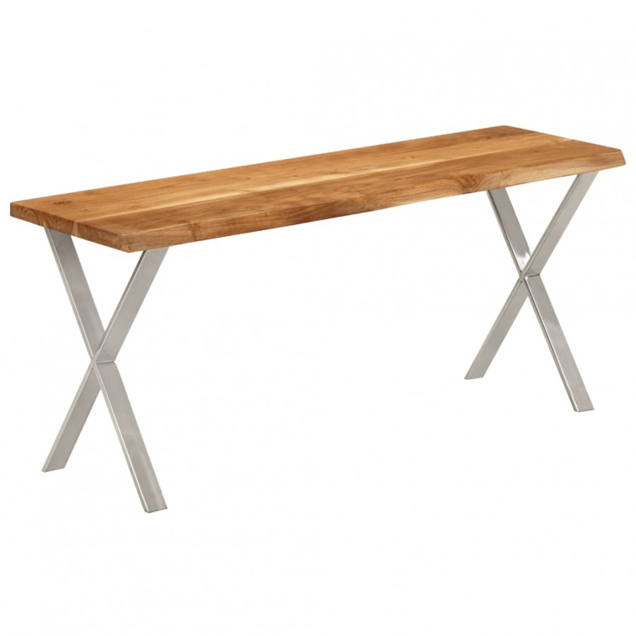 Banc avec bord vivant 105 cm bois d'acacia massif