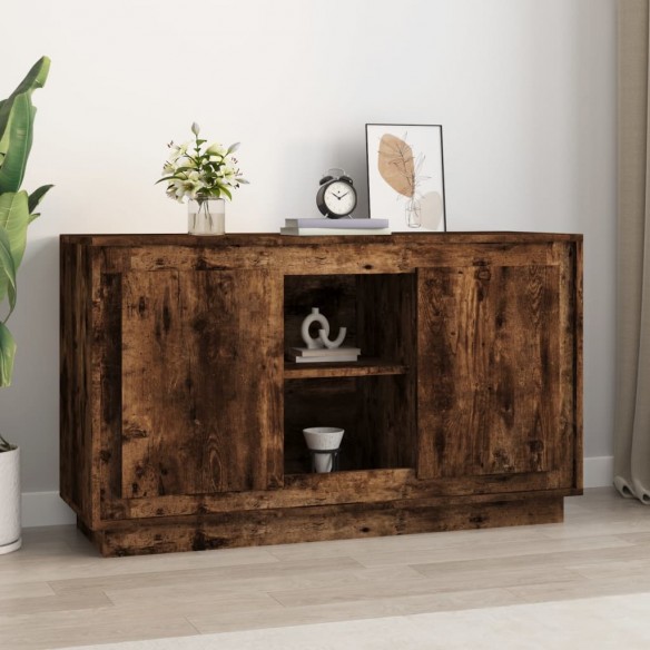 Buffet chêne fumé 102x35x60 cm bois d'ingénierie