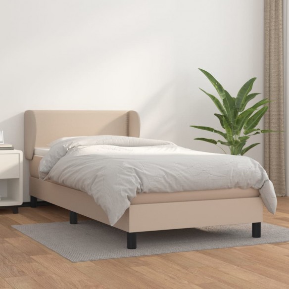 Cadre de lit avec matelas Cappuccino 90x200 cm