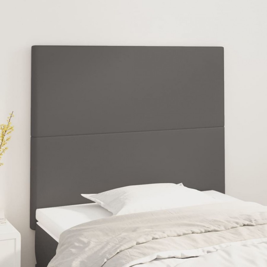 Têtes de lit 2 pcs Gris 90x5x78/88 cm Similicuir