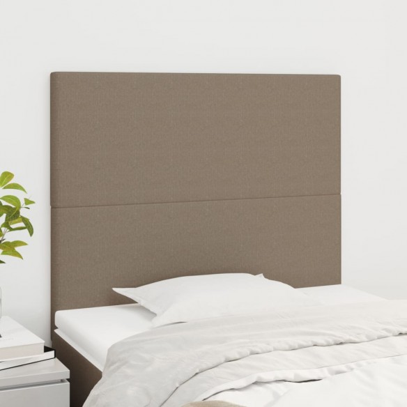 Têtes de lit 2 pcs Taupe 90x5x78/88 cm Tissu