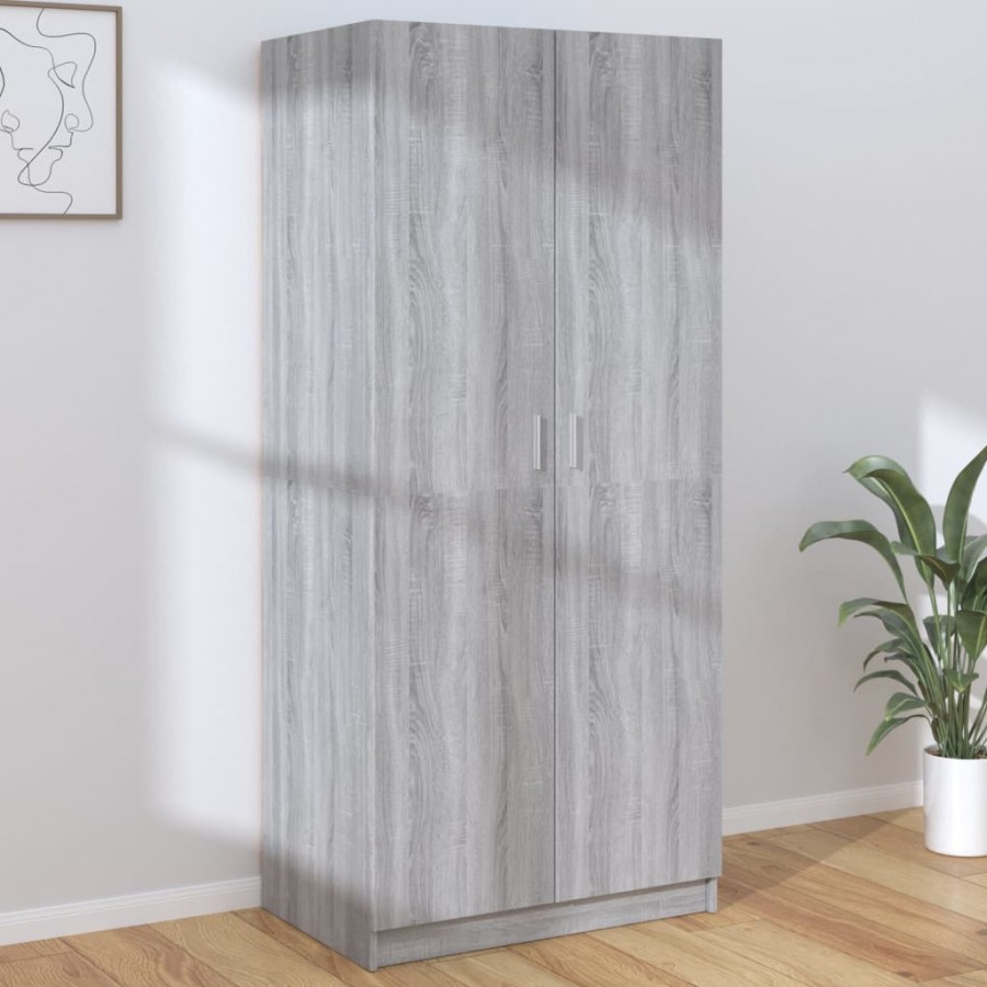 Garde-robe Sonoma gris 80x52x180 cm Bois d'ingénierie