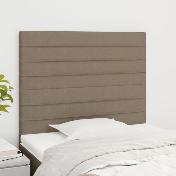 Têtes de lit 2 pcs Taupe 80x5x78/88 cm Tissu