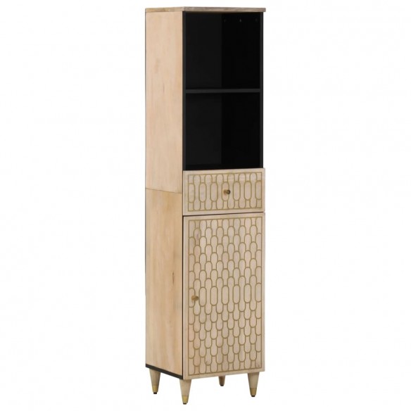 Armoire de salle de bain 38x33x160 cm bois massif de manguier