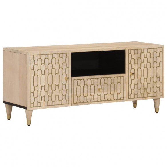 Meuble TV 105x33x46 cm Bois massif de manguier