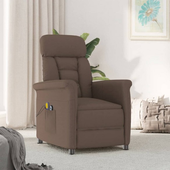 Fauteuil de massage électrique Marron Similicuir daim