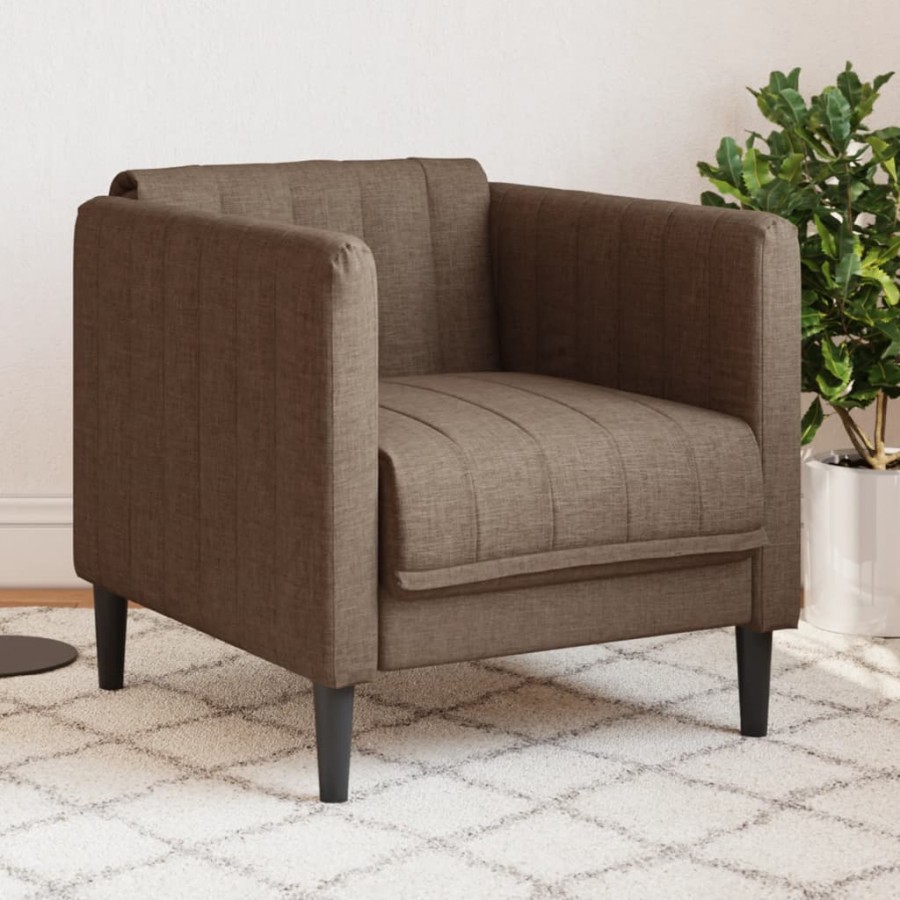 Fauteuil marron tissu