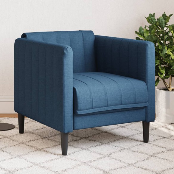 Fauteuil bleu tissu