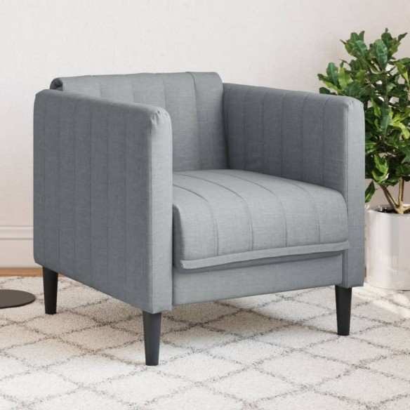 Fauteuil gris clair tissu